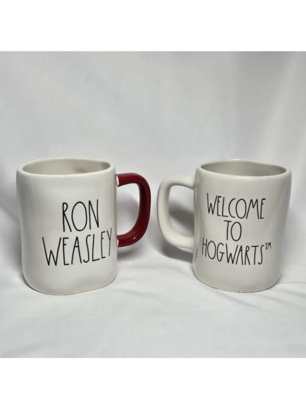 Rae Dunn Harry Potter 2 Mugs Welcome To Hogwarts & Ron Weasley